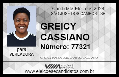 Candidato GREICY CASSIANO 2024 - SÃO JOSÉ DOS CAMPOS - Eleições