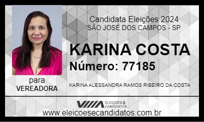 Candidato KARINA COSTA 2024 - SÃO JOSÉ DOS CAMPOS - Eleições