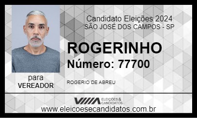 Candidato ROGERINHO 2024 - SÃO JOSÉ DOS CAMPOS - Eleições