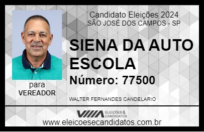 Candidato SIENA DA AUTO ESCOLA 2024 - SÃO JOSÉ DOS CAMPOS - Eleições