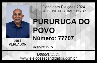 Candidato PURURUCA DO POVO 2024 - SÃO JOSÉ DOS CAMPOS - Eleições