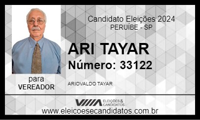 Candidato ARI TAYAR 2024 - PERUÍBE - Eleições