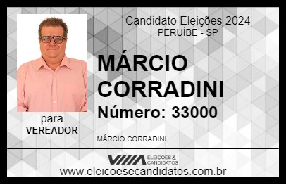 Candidato MÁRCIO CORRADINI 2024 - PERUÍBE - Eleições