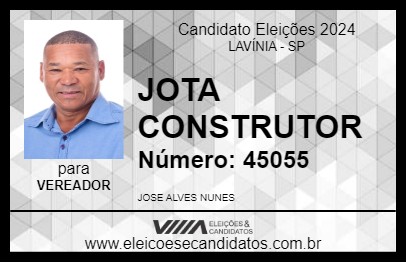 Candidato JOTA CONSTRUTOR 2024 - LAVÍNIA - Eleições