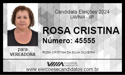 Candidato ROSA CRISTINA 2024 - LAVÍNIA - Eleições