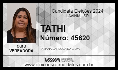 Candidato TATHI 2024 - LAVÍNIA - Eleições