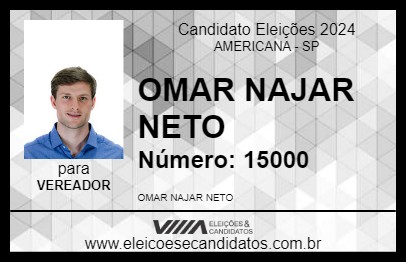 Candidato OMAR NAJAR NETO 2024 - AMERICANA - Eleições