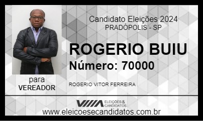 Candidato ROGERIO BUIU 2024 - PRADÓPOLIS - Eleições