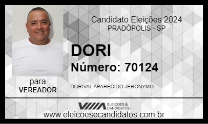 Candidato DORI 2024 - PRADÓPOLIS - Eleições