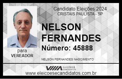 Candidato NELSON FERNANDES 2024 - CRISTAIS PAULISTA - Eleições