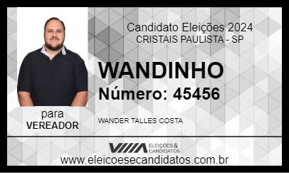 Candidato WANDINHO 2024 - CRISTAIS PAULISTA - Eleições