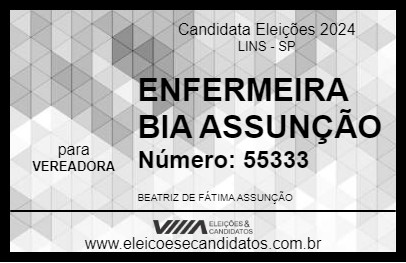 Candidato ENFERMEIRA BIA ASSUNÇÃO 2024 - LINS - Eleições