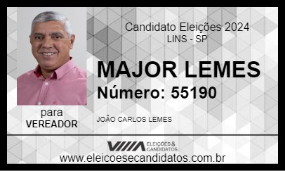 Candidato MAJOR LEMES 2024 - LINS - Eleições