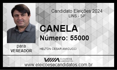 Candidato CANELA 2024 - LINS - Eleições