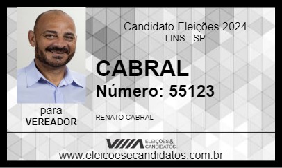 Candidato CABRAL 2024 - LINS - Eleições