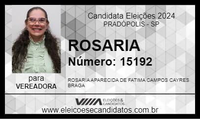 Candidato ROSARIA 2024 - PRADÓPOLIS - Eleições