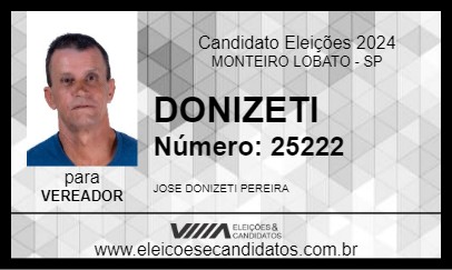 Candidato DONIZETI 2024 - MONTEIRO LOBATO - Eleições