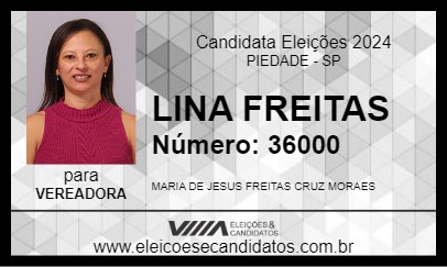 Candidato LINA FREITAS 2024 - PIEDADE - Eleições