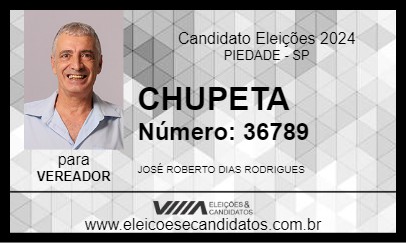 Candidato JOSÉ ROBERTO 2024 - PIEDADE - Eleições