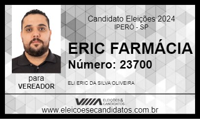 Candidato ERIC FARMÁCIA 2024 - IPERÓ - Eleições