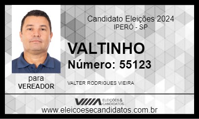 Candidato VALTINHO 2024 - IPERÓ - Eleições