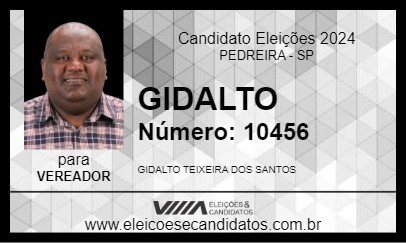 Candidato GIDALTO 2024 - PEDREIRA - Eleições