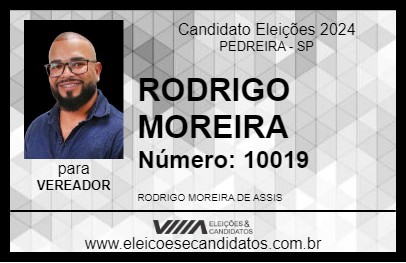 Candidato RODRIGO MOREIRA 2024 - PEDREIRA - Eleições