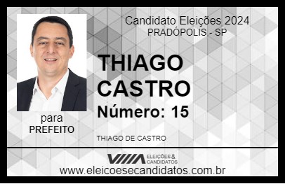 Candidato THIAGO CASTRO 2024 - PRADÓPOLIS - Eleições