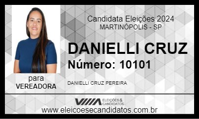 Candidato DANIELLI CRUZ 2024 - MARTINÓPOLIS - Eleições