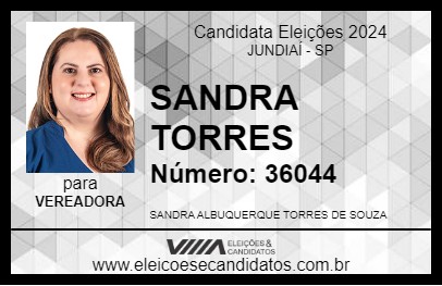 Candidato SANDRA TORRES 2024 - JUNDIAÍ - Eleições