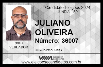 Candidato JULIANO OLIVEIRA 2024 - JUNDIAÍ - Eleições