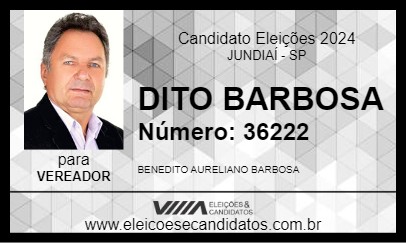 Candidato DITO BARBOSA 2024 - JUNDIAÍ - Eleições