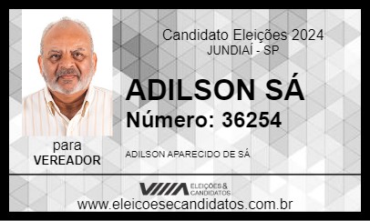 Candidato ADILSON SÁ 2024 - JUNDIAÍ - Eleições