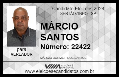 Candidato MÁRCIO SANTOS 2024 - SERTÃOZINHO - Eleições