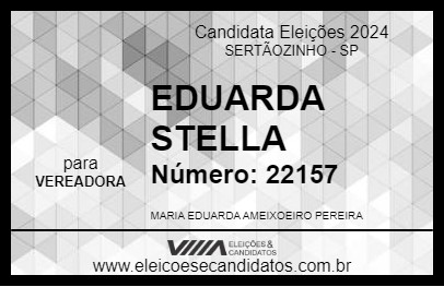 Candidato EDUARDA STELLA 2024 - SERTÃOZINHO - Eleições