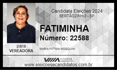 Candidato FATIMINHA 2024 - SERTÃOZINHO - Eleições