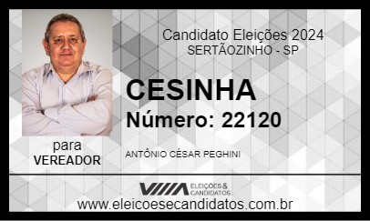 Candidato CESINHA 2024 - SERTÃOZINHO - Eleições