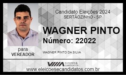 Candidato WAGNER PINTO 2024 - SERTÃOZINHO - Eleições