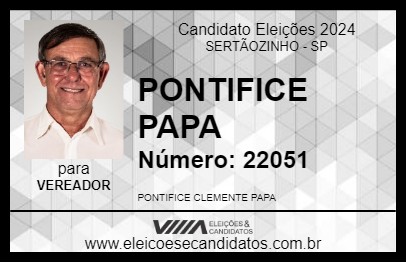 Candidato PONTIFICE PAPA 2024 - SERTÃOZINHO - Eleições