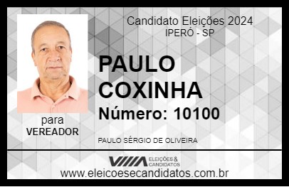 Candidato PAULO COXINHA 2024 - IPERÓ - Eleições