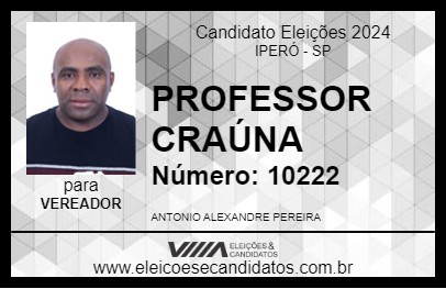 Candidato PROFESSOR CRAÚNA 2024 - IPERÓ - Eleições