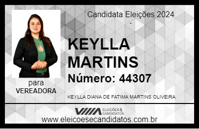 Candidato KEYLLA MARTINS 2024 - CERQUILHO - Eleições