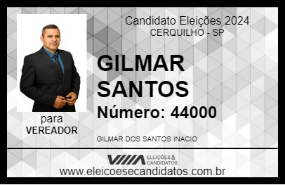 Candidato GILMAR SANTOS 2024 - CERQUILHO - Eleições