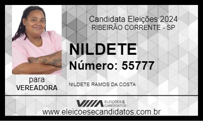 Candidato NILDETE 2024 - RIBEIRÃO CORRENTE - Eleições