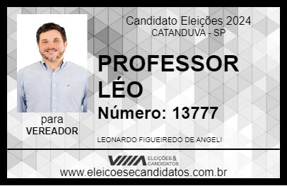 Candidato PROFESSOR LÉO 2024 - CATANDUVA - Eleições