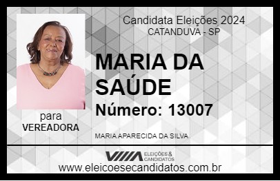 Candidato MARIA DA SAÚDE 2024 - CATANDUVA - Eleições