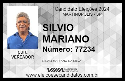 Candidato SILVIO MARIANO 2024 - MARTINÓPOLIS - Eleições