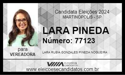 Candidato LARA PINEDA 2024 - MARTINÓPOLIS - Eleições