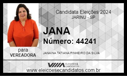 Candidato JANA 2024 - JARINU - Eleições