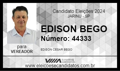 Candidato EDISON BEGO 2024 - JARINU - Eleições